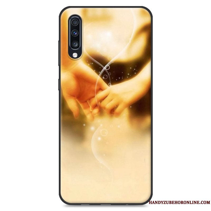 Etui Samsung Galaxy A70 Silikone Nubuck Telefon, Cover Samsung Galaxy A70 Blød Anti-fald Rød