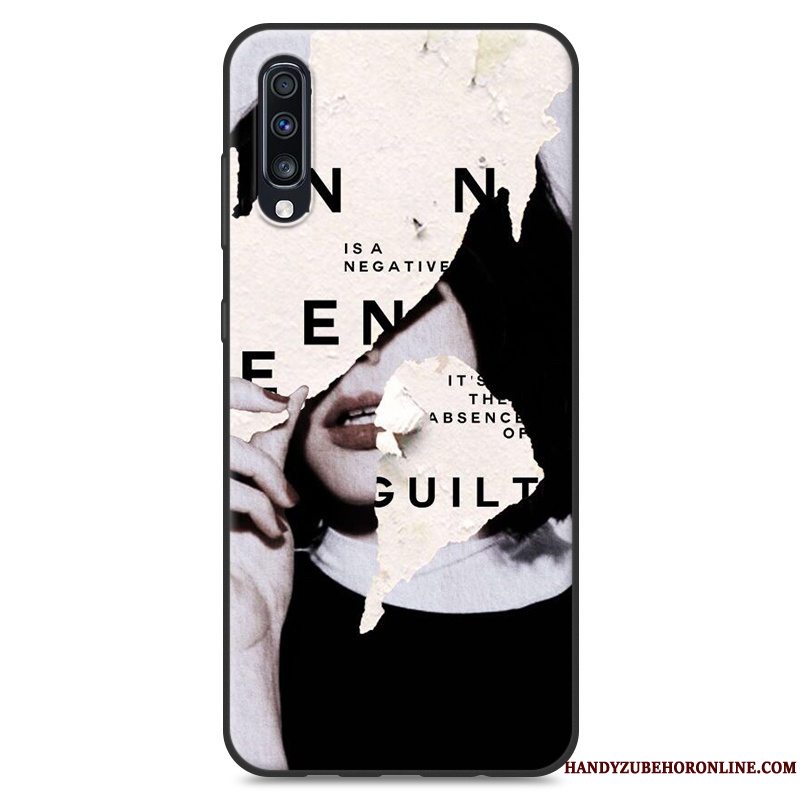 Etui Samsung Galaxy A70 Silikone Nubuck Telefon, Cover Samsung Galaxy A70 Blød Anti-fald Rød