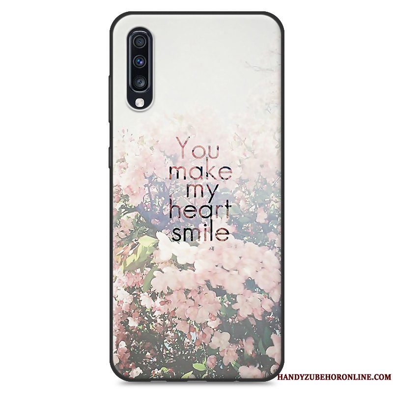 Etui Samsung Galaxy A70 Silikone Nubuck Telefon, Cover Samsung Galaxy A70 Blød Anti-fald Rød