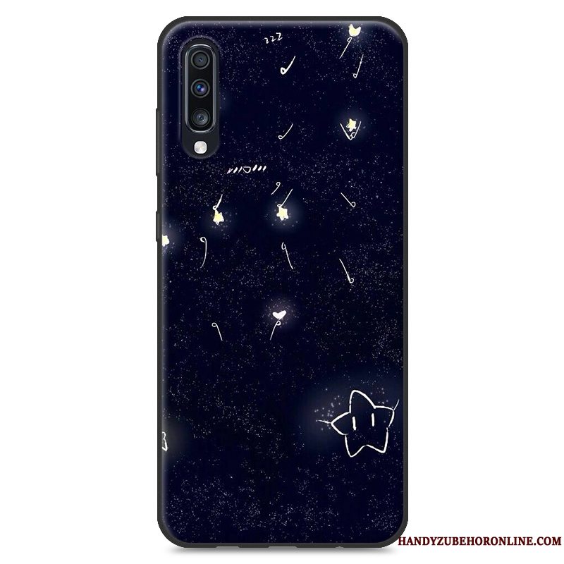 Etui Samsung Galaxy A70 Silikone Nubuck Telefon, Cover Samsung Galaxy A70 Blød Anti-fald Rød