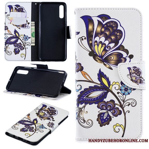 Etui Samsung Galaxy A70 Silikone Telefonanti-fald, Cover Samsung Galaxy A70 Læder Sort