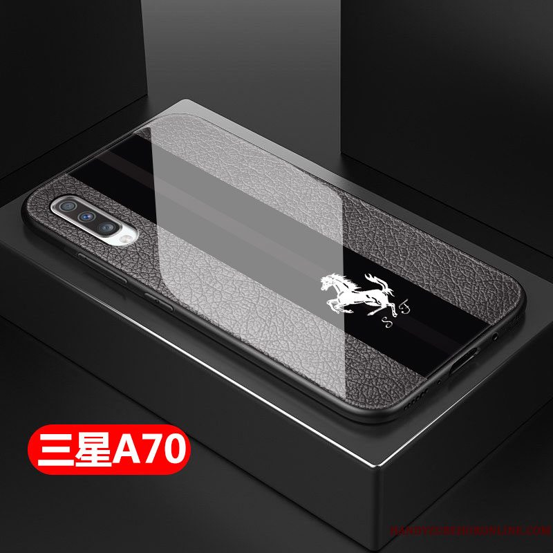 Etui Samsung Galaxy A70 Tasker Anti-fald Telefon, Cover Samsung Galaxy A70 Hård Glas