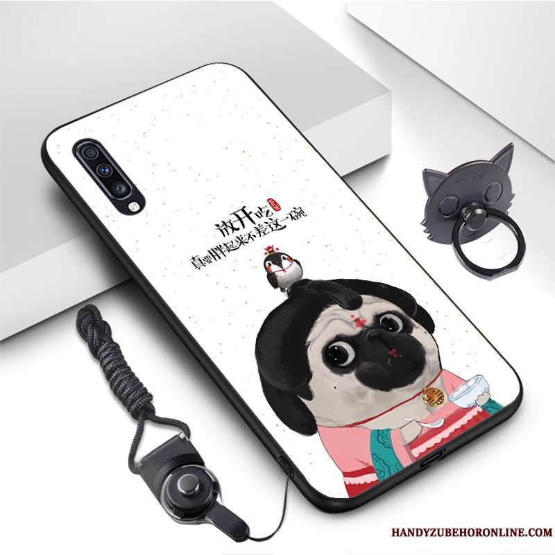 Etui Samsung Galaxy A70 Tasker Ny Net Red, Cover Samsung Galaxy A70 Cartoon Blå Hver Dag