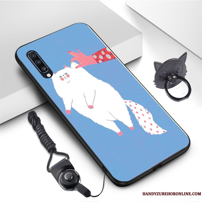 Etui Samsung Galaxy A70 Tasker Ny Net Red, Cover Samsung Galaxy A70 Cartoon Blå Hver Dag