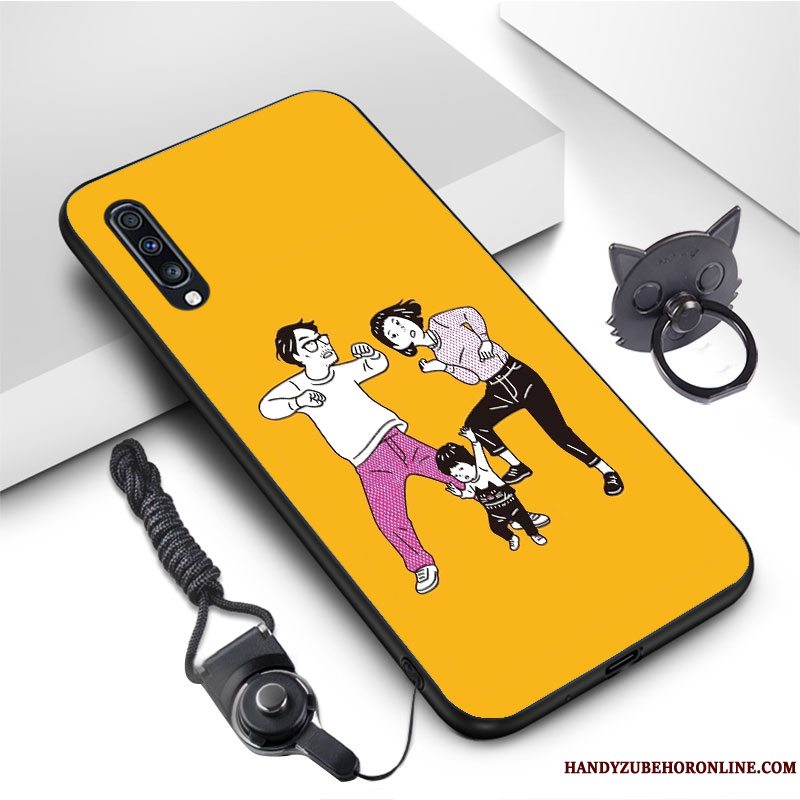 Etui Samsung Galaxy A70 Tasker Ny Net Red, Cover Samsung Galaxy A70 Cartoon Blå Hver Dag