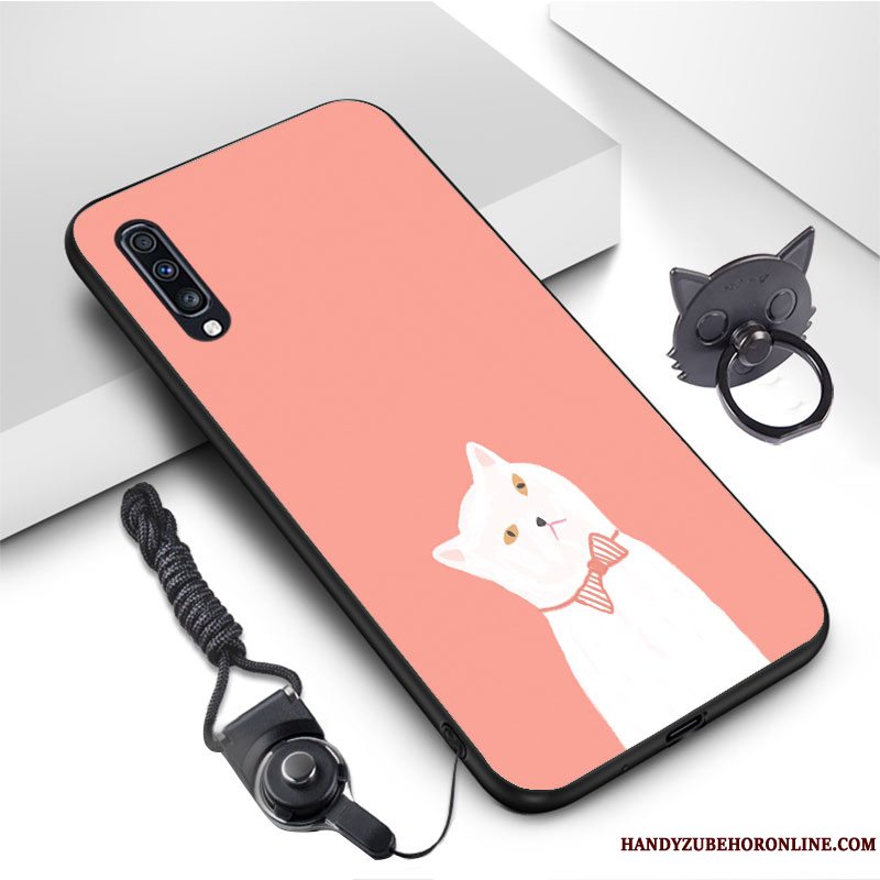 Etui Samsung Galaxy A70 Tasker Ny Net Red, Cover Samsung Galaxy A70 Cartoon Blå Hver Dag