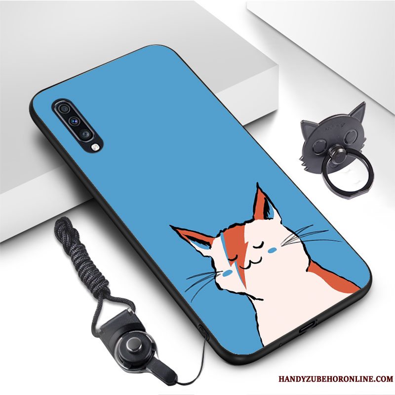 Etui Samsung Galaxy A70 Tasker Ny Net Red, Cover Samsung Galaxy A70 Cartoon Blå Hver Dag