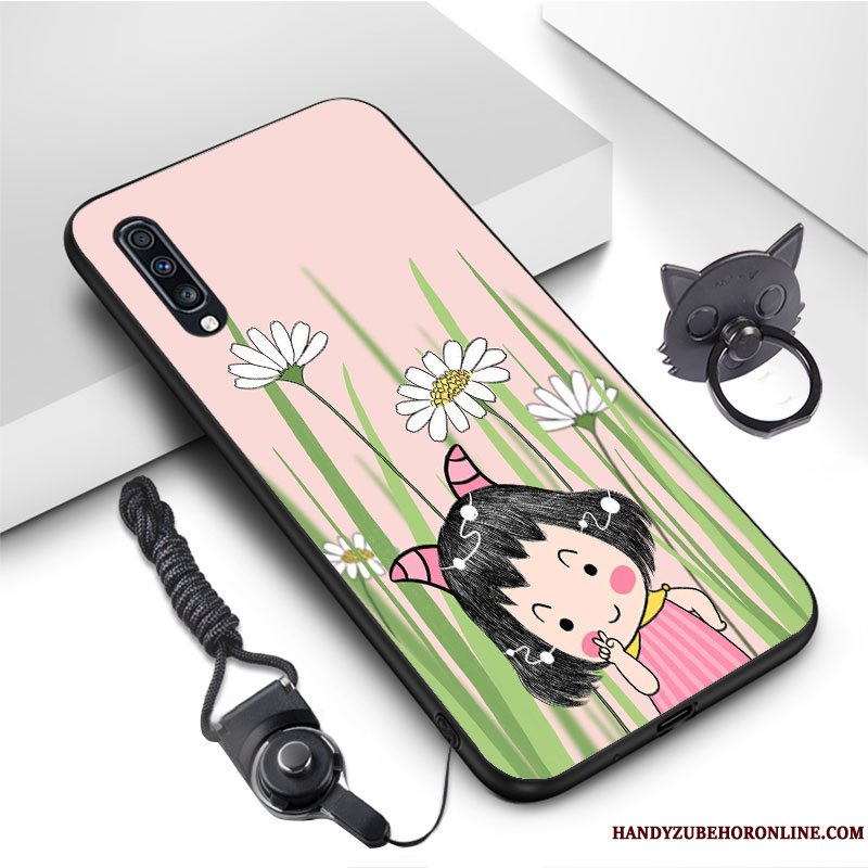 Etui Samsung Galaxy A70 Tasker Ny Net Red, Cover Samsung Galaxy A70 Cartoon Blå Hver Dag