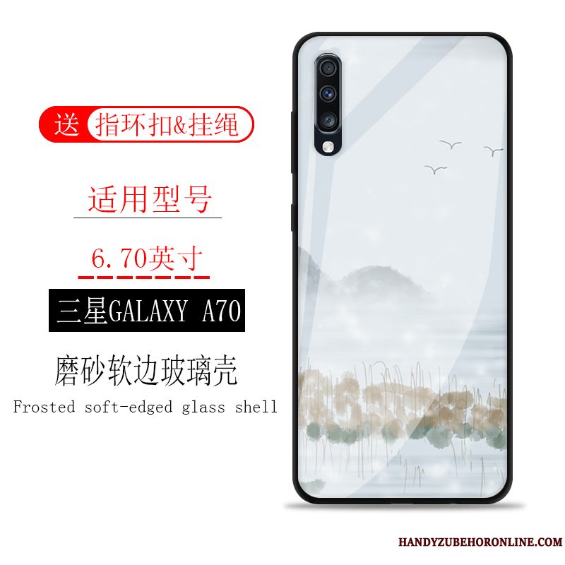 Etui Samsung Galaxy A70 Tasker Telefonglas, Cover Samsung Galaxy A70 Beskyttelse Scenery Spejl