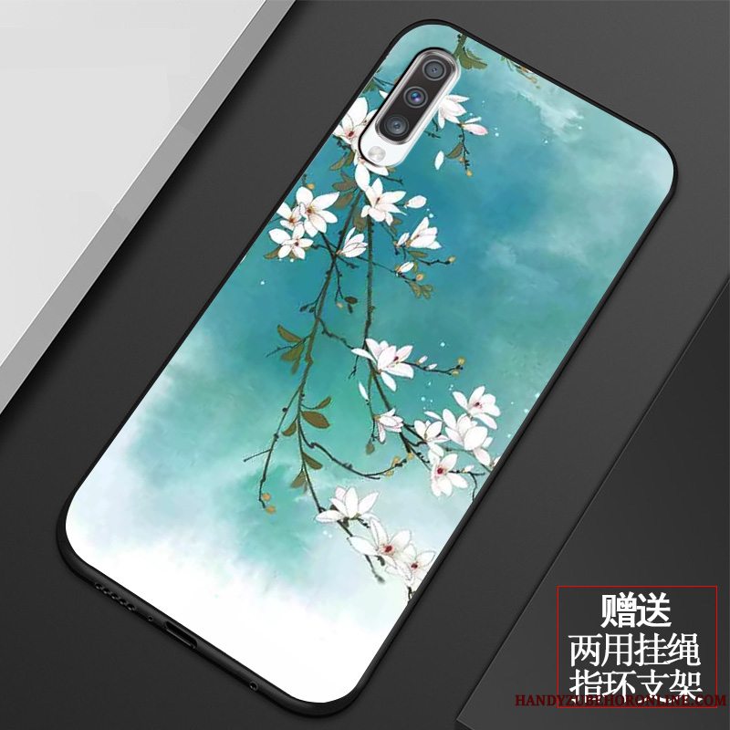 Etui Samsung Galaxy A70 Vintage Simple Kunst, Cover Samsung Galaxy A70 Tasker Telefonlille Sektion