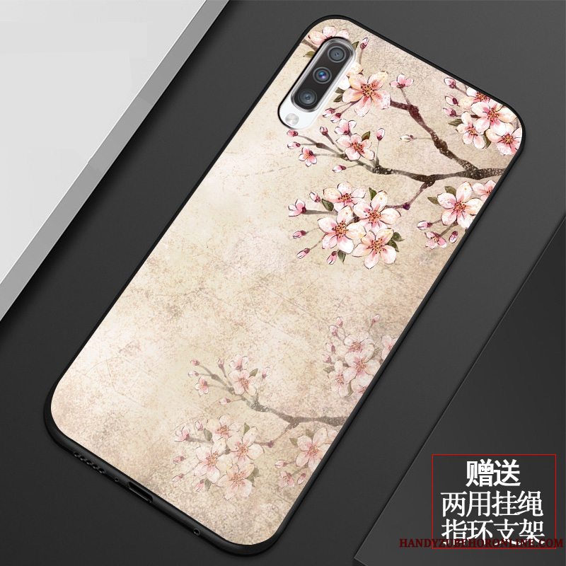Etui Samsung Galaxy A70 Vintage Simple Kunst, Cover Samsung Galaxy A70 Tasker Telefonlille Sektion