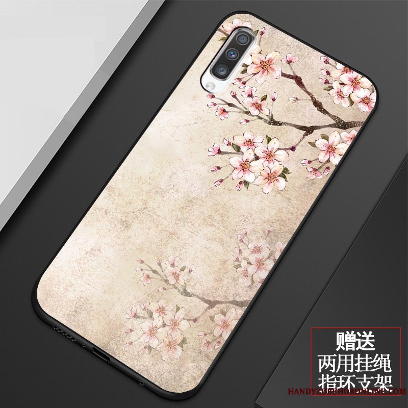 Etui Samsung Galaxy A70 Vintage Simple Kunst, Cover Samsung Galaxy A70 Tasker Telefonlille Sektion