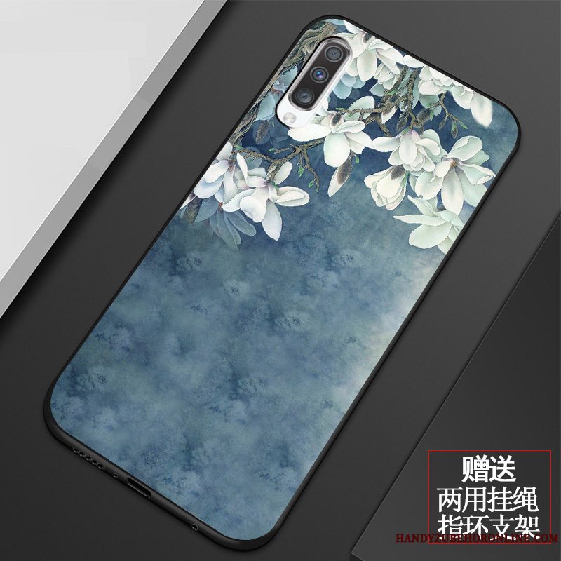 Etui Samsung Galaxy A70 Vintage Simple Kunst, Cover Samsung Galaxy A70 Tasker Telefonlille Sektion