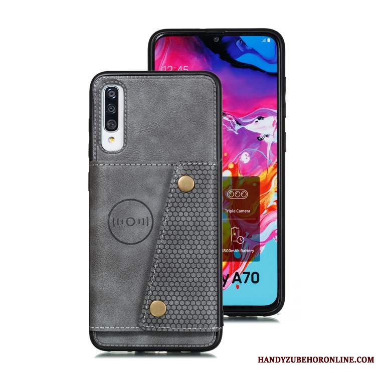 Etui Samsung Galaxy A70s Blød Blå Kort, Cover Samsung Galaxy A70s Tasker Telefon