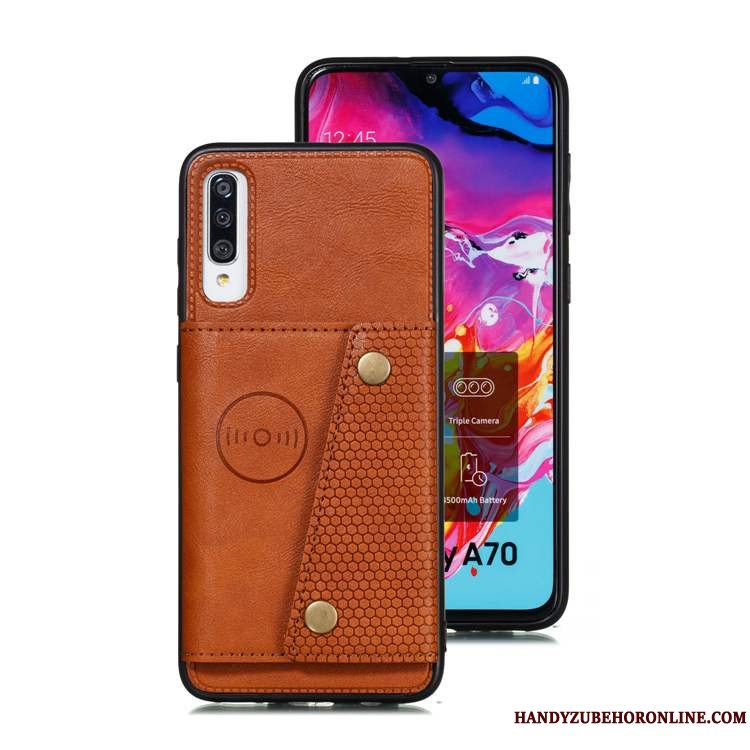 Etui Samsung Galaxy A70s Blød Blå Kort, Cover Samsung Galaxy A70s Tasker Telefon