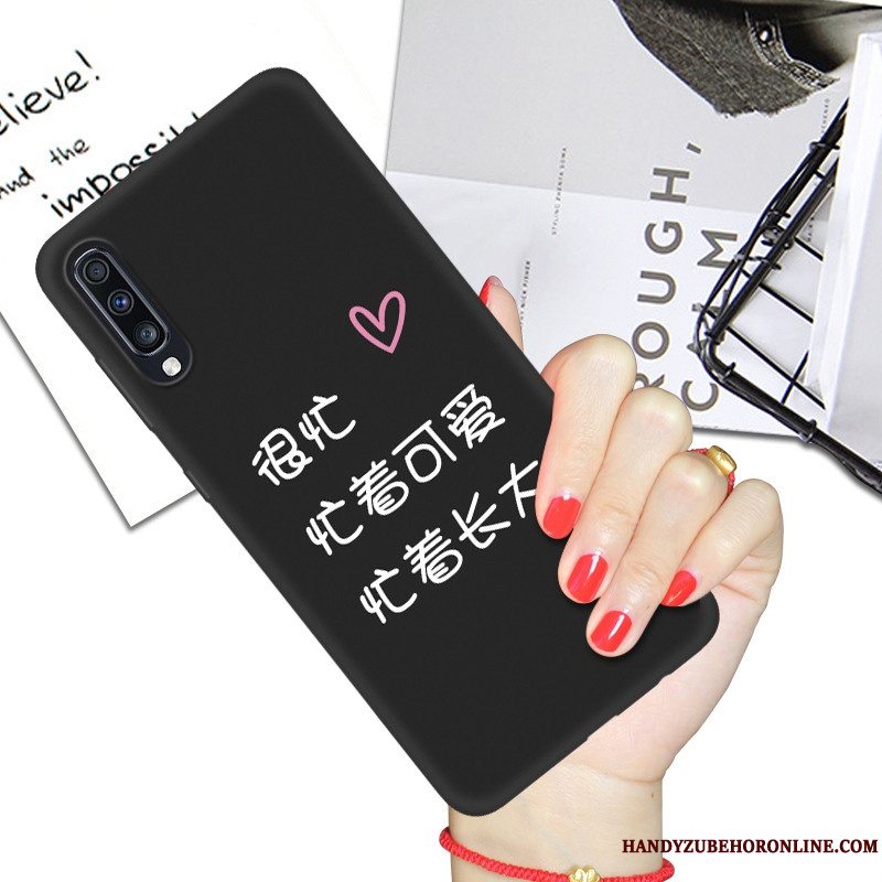 Etui Samsung Galaxy A70s Cartoon Hængende Ornamenter Telefon, Cover Samsung Galaxy A70s Blød Sort