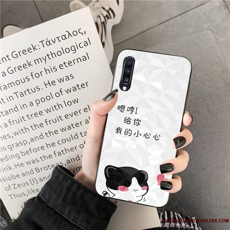 Etui Samsung Galaxy A70s Kreativ Lyserød Rombe, Cover Samsung Galaxy A70s Beskyttelse Elskeren Mønster