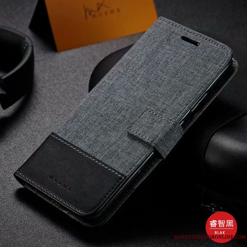 Etui Samsung Galaxy A70s Læder Anti-fald Hærdning, Cover Samsung Galaxy A70s Silikone Simple Skærmbeskyttelse