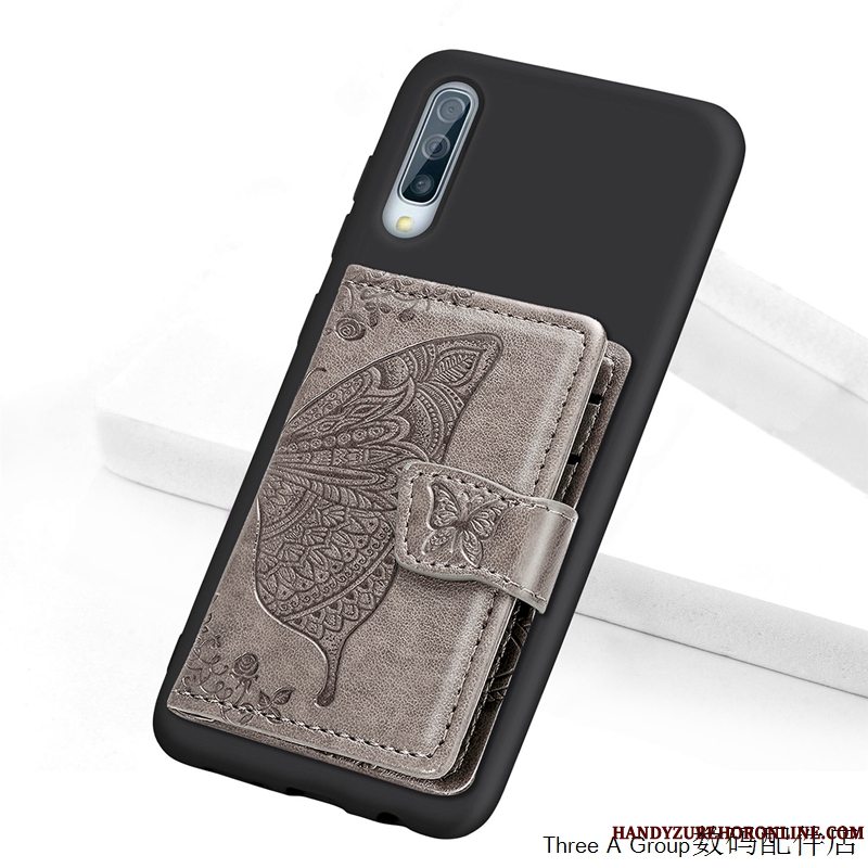 Etui Samsung Galaxy A70s Support Af Personlighed Anti-fald, Cover Samsung Galaxy A70s Tegnebog Telefonlyserød