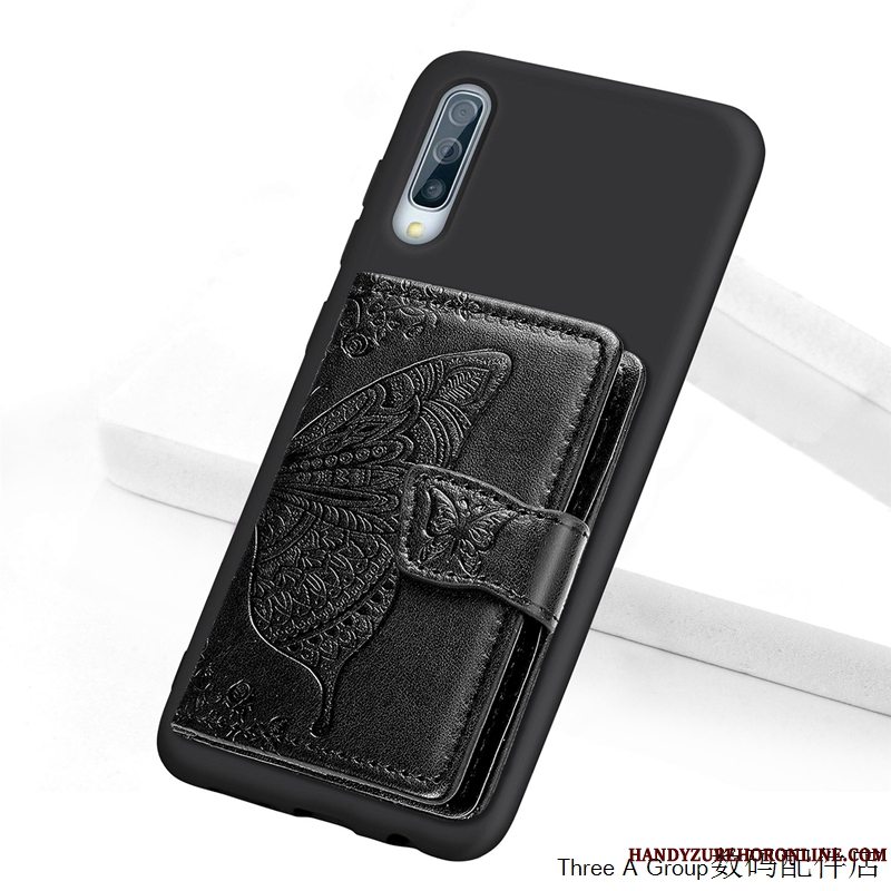 Etui Samsung Galaxy A70s Support Af Personlighed Anti-fald, Cover Samsung Galaxy A70s Tegnebog Telefonlyserød