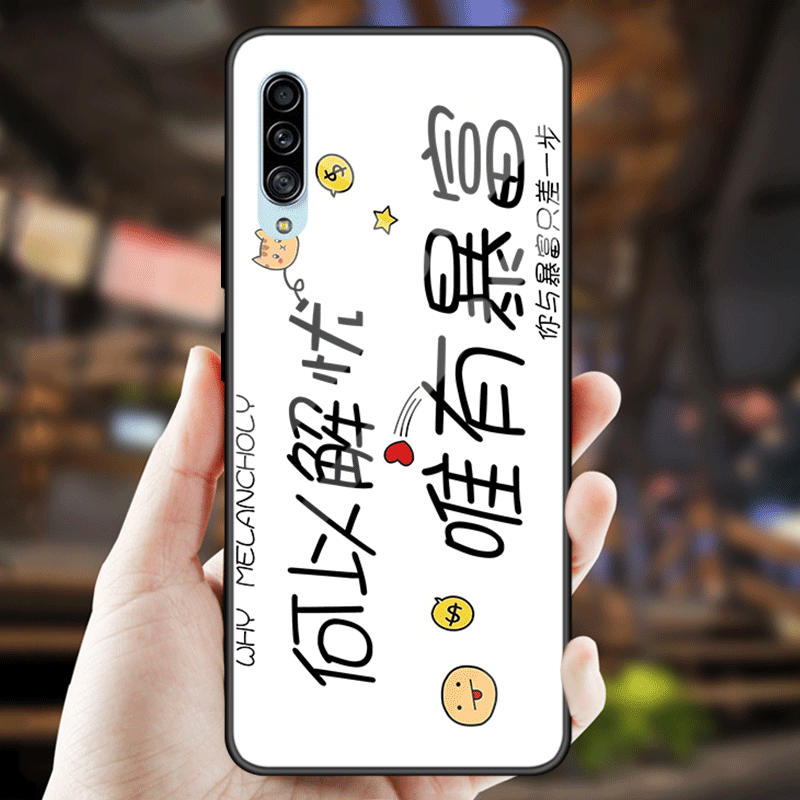 Etui Samsung Galaxy A70s Tasker Tilpas Elskeren, Cover Samsung Galaxy A70s Blød Sort Trendy