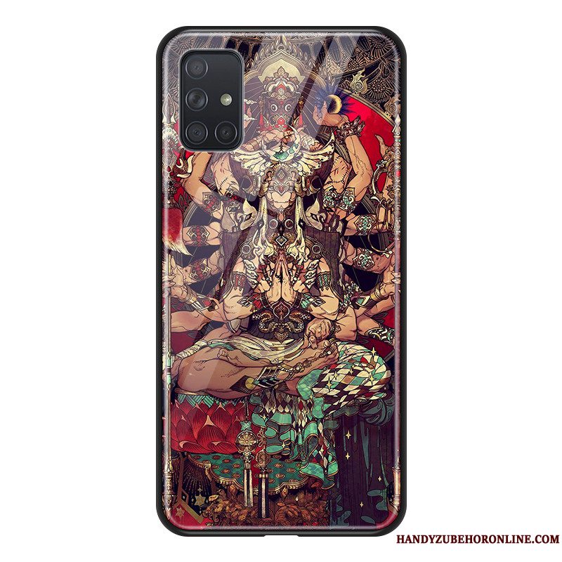 Etui Samsung Galaxy A71 Beskyttelse Glas Telefon, Cover Samsung Galaxy A71 Stor Buddha