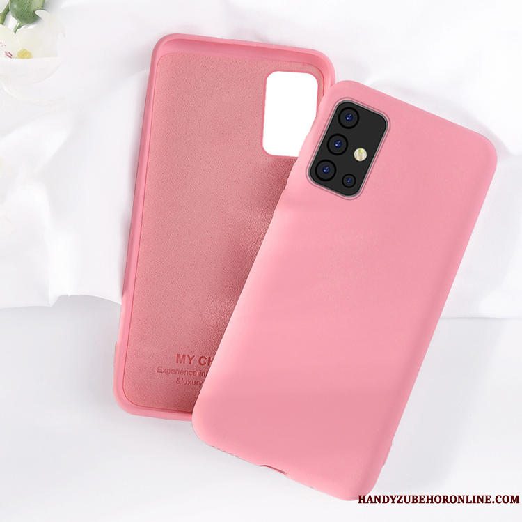 Etui Samsung Galaxy A71 Blød Grøn Net Red, Cover Samsung Galaxy A71 Beskyttelse Anti-fald Skærmbeskyttelse