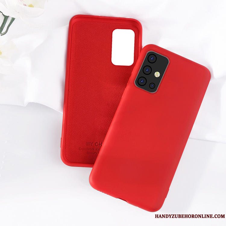 Etui Samsung Galaxy A71 Blød Grøn Net Red, Cover Samsung Galaxy A71 Beskyttelse Anti-fald Skærmbeskyttelse