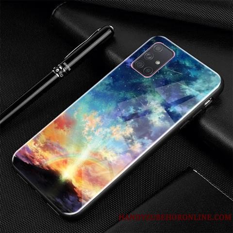 Etui Samsung Galaxy A71 Cartoon Trend Glas, Cover Samsung Galaxy A71 Kreativ Af Personlighed Blå