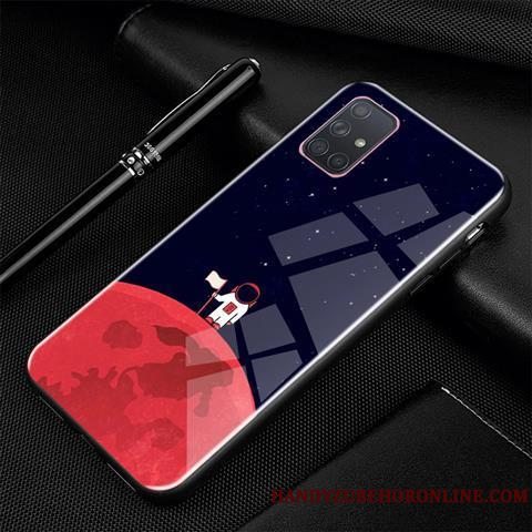 Etui Samsung Galaxy A71 Cartoon Trend Glas, Cover Samsung Galaxy A71 Kreativ Af Personlighed Blå