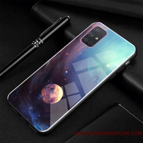 Etui Samsung Galaxy A71 Cartoon Trend Glas, Cover Samsung Galaxy A71 Kreativ Af Personlighed Blå