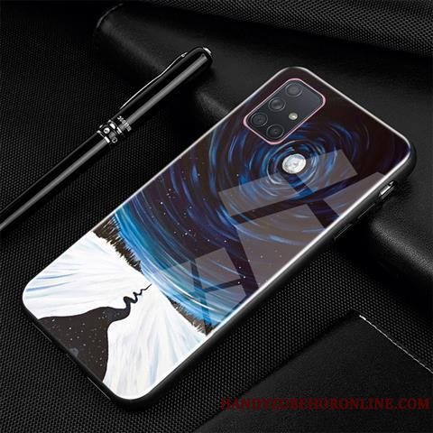 Etui Samsung Galaxy A71 Cartoon Trend Glas, Cover Samsung Galaxy A71 Kreativ Af Personlighed Blå