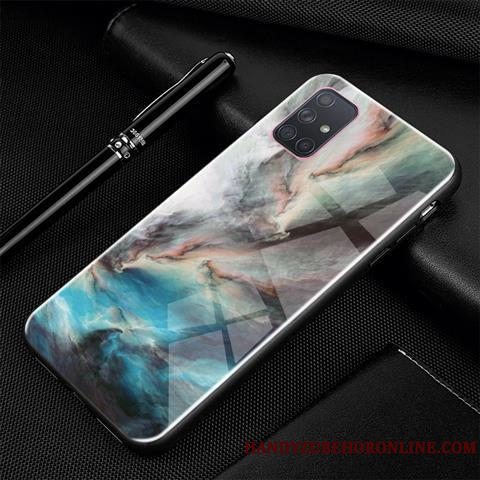 Etui Samsung Galaxy A71 Cartoon Trend Glas, Cover Samsung Galaxy A71 Kreativ Af Personlighed Blå