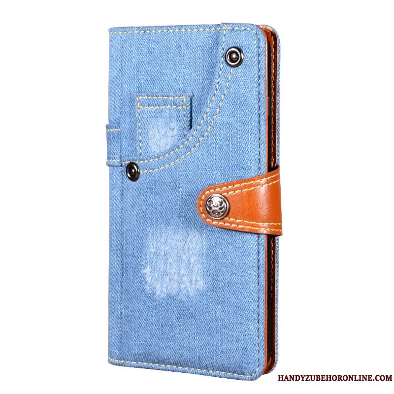 Etui Samsung Galaxy A71 Folio Blå Denim, Cover Samsung Galaxy A71 Telefon