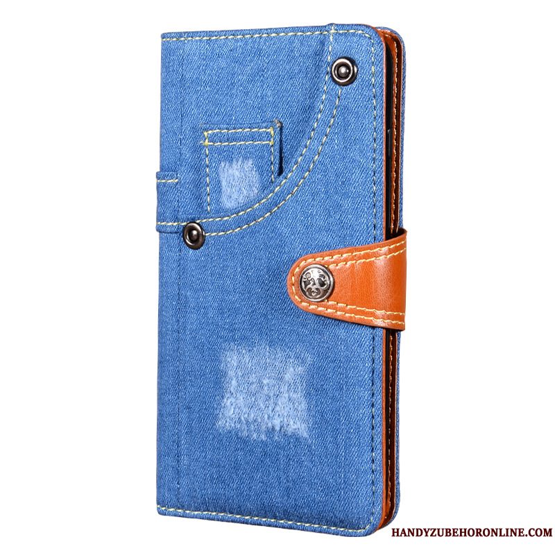 Etui Samsung Galaxy A71 Folio Blå Denim, Cover Samsung Galaxy A71 Telefon