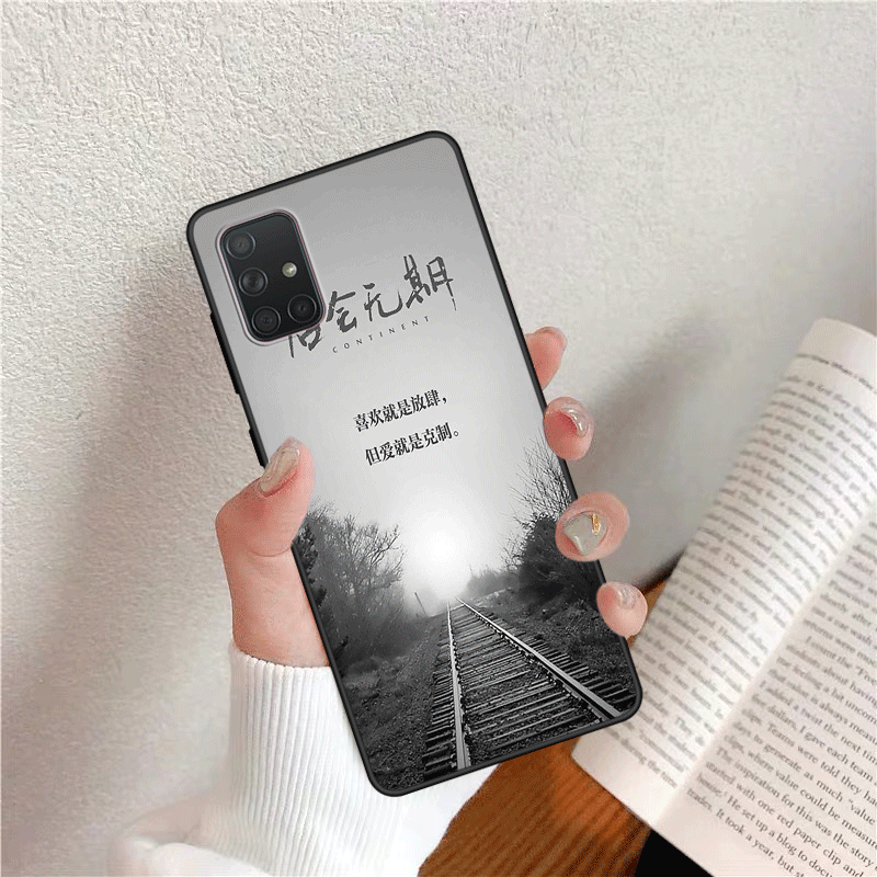 Etui Samsung Galaxy A71 Kreativ Telefonsort, Cover Samsung Galaxy A71 Cartoon Frisk Af Personlighed