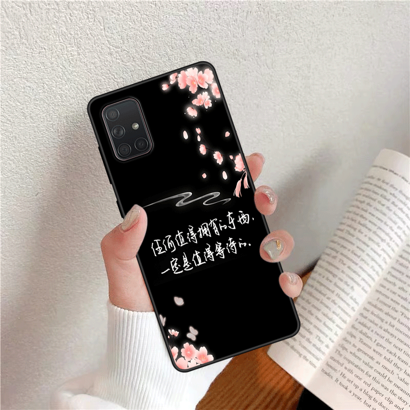 Etui Samsung Galaxy A71 Kreativ Telefonsort, Cover Samsung Galaxy A71 Cartoon Frisk Af Personlighed