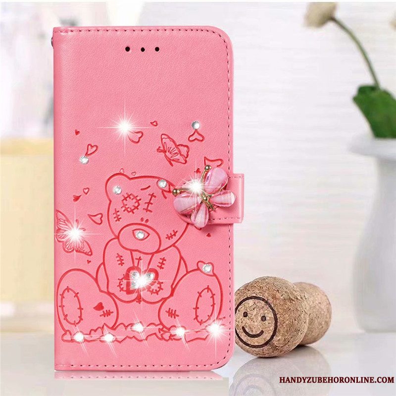 Etui Samsung Galaxy A71 Læder Grøn Lille Sektion, Cover Samsung Galaxy A71 Blød Bjørn Kærlighed