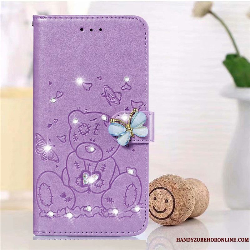 Etui Samsung Galaxy A71 Læder Grøn Lille Sektion, Cover Samsung Galaxy A71 Blød Bjørn Kærlighed