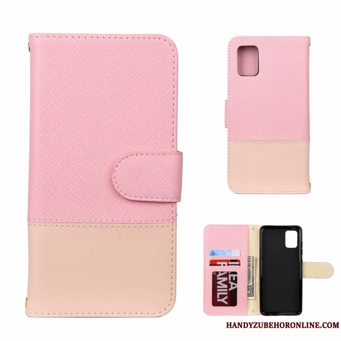 Etui Samsung Galaxy A71 Læder Rød Telefon, Cover Samsung Galaxy A71 Tasker Anti-fald Splejsning