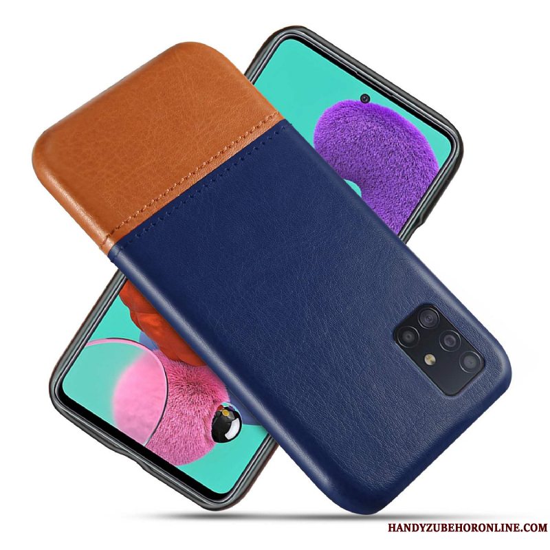 Etui Samsung Galaxy A71 Læder Sort Kvalitet, Cover Samsung Galaxy A71 Beskyttelse Tynd Slidstærk