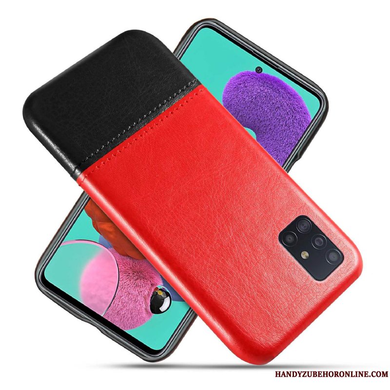 Etui Samsung Galaxy A71 Læder Sort Kvalitet, Cover Samsung Galaxy A71 Beskyttelse Tynd Slidstærk