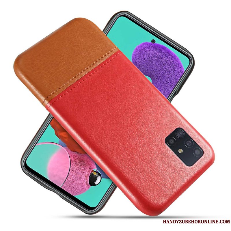 Etui Samsung Galaxy A71 Læder Sort Kvalitet, Cover Samsung Galaxy A71 Beskyttelse Tynd Slidstærk