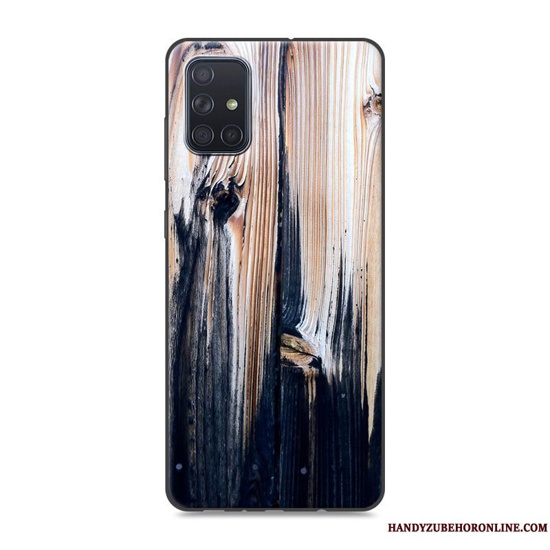 Etui Samsung Galaxy A71 Malet Mønster Telefon, Cover Samsung Galaxy A71 Blød Stor Grå