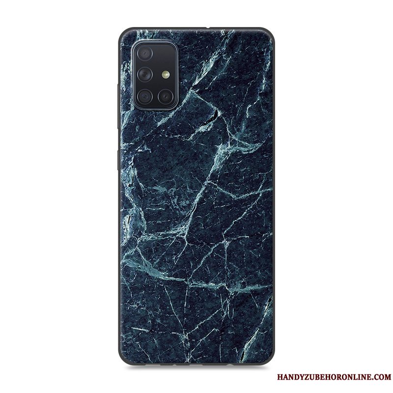 Etui Samsung Galaxy A71 Malet Mønster Telefon, Cover Samsung Galaxy A71 Blød Stor Grå