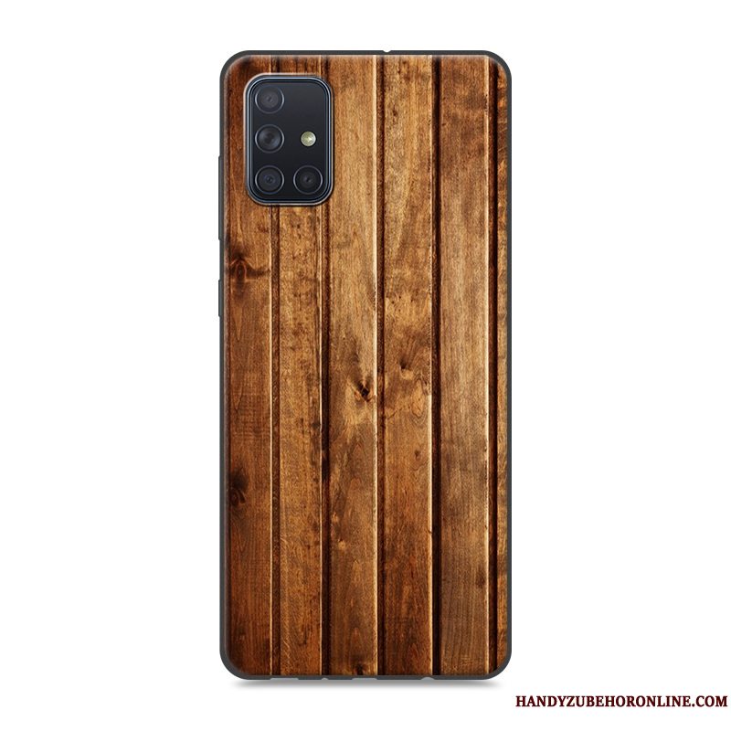 Etui Samsung Galaxy A71 Malet Mønster Telefon, Cover Samsung Galaxy A71 Blød Stor Grå