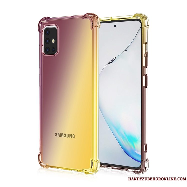 Etui Samsung Galaxy A71 Tasker Regnbue Telefon, Cover Samsung Galaxy A71 Anti-fald Gasbag