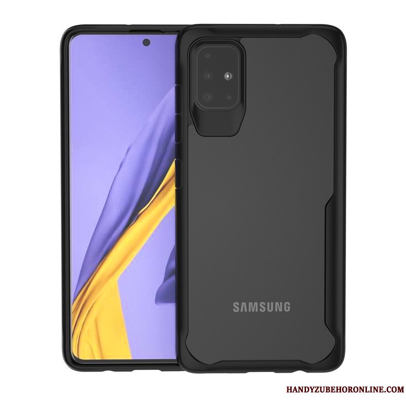 Etui Samsung Galaxy A71 Tasker Rød Solid Farve, Cover Samsung Galaxy A71 Beskyttelse Telefongasbag