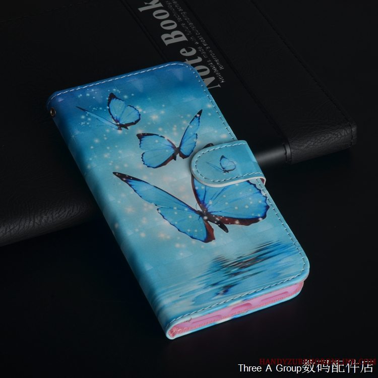 Etui Samsung Galaxy A8 2018 Beskyttelse Trend Blå, Cover Samsung Galaxy A8 2018 Tasker Anti-fald Telefon