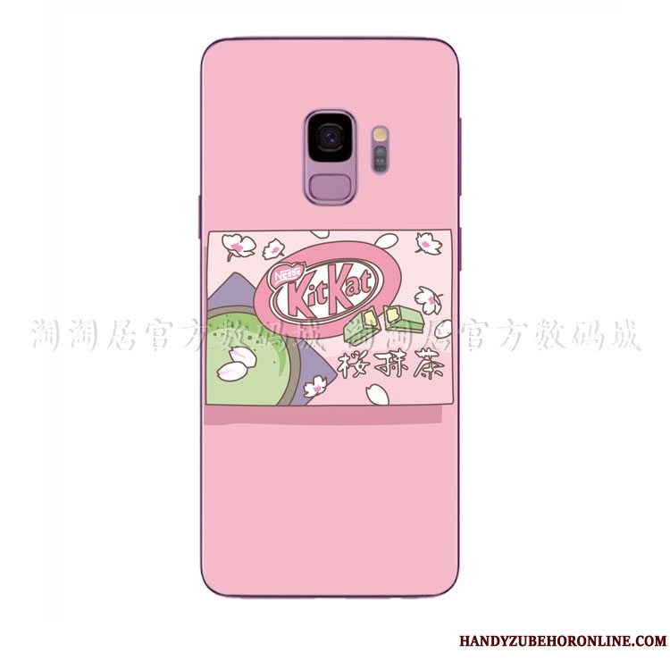 Etui Samsung Galaxy A8 2018 Blød Hjerte Telefon, Cover Samsung Galaxy A8 2018 Lyserød Frisk